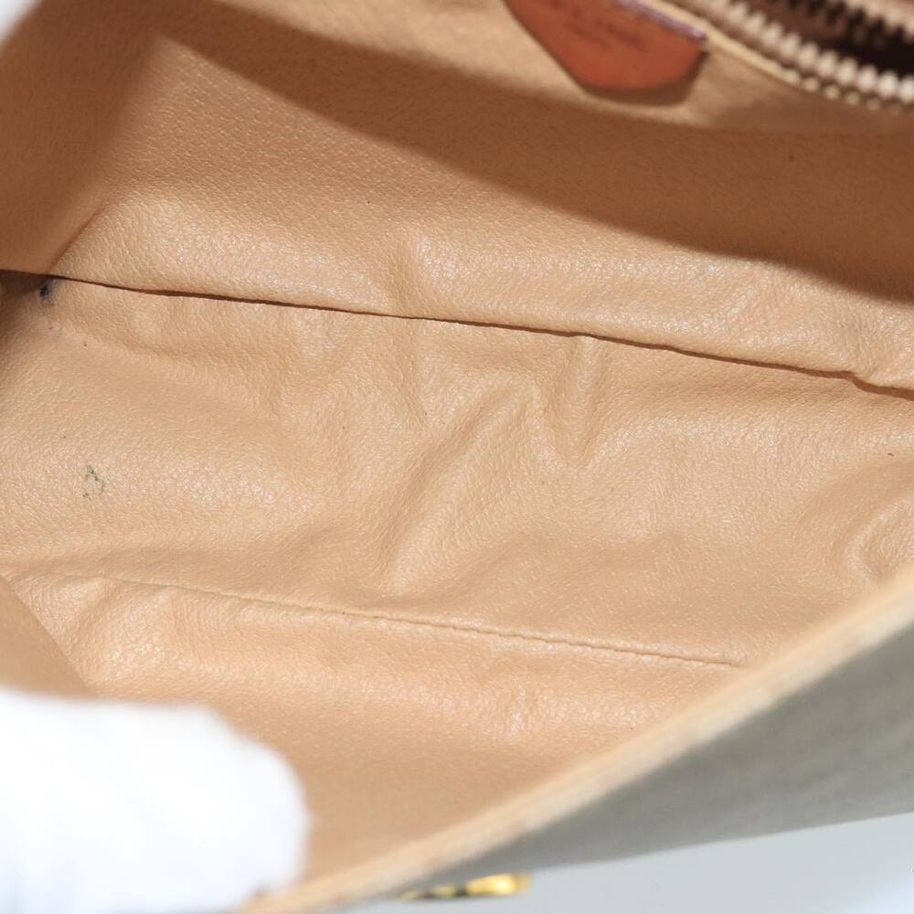 CELINE Macadam Canvas Shoulder Bag Beige Gold - Picture 11 of 16